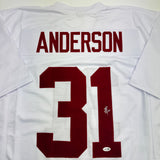 Autographed/Signed Will Anderson "Terminator" Alabama White Jersey BAS COA