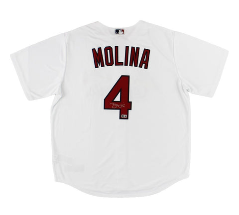 Yadier Molina Signed St. Louis Cardinals Nike White Home MLB Jersey