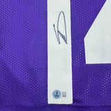 Autographed/Signed Stefon Diggs Minnesota Purple Football Jersey Beckett BAS COA