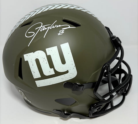 Giants LAWRENCE TAYLOR Signed Full Size SALUTE Replica Speed Helmet AUTO - BAS