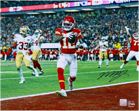 Mecole Hardman Jr. Chiefs Super Bowl LVIII Signed 16x20 OT Game-Winning TD Photo