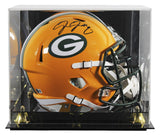 Packers Josh Jacobs Signed Full Size Speed Rep Helmet W/ Case BAS Witnessed