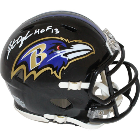 Jonathan Ogden Autographed Baltimore Ravens Mini Helmet HOF Beckett 44112