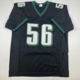 Autographed/Signed CHRIS LONG Philadelphia Black Football Jersey JSA COA Auto