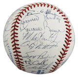 1998 Yankees (31) Torre, Rivera, Raines Signed WS Logo OML Baseball BAS #AE13971
