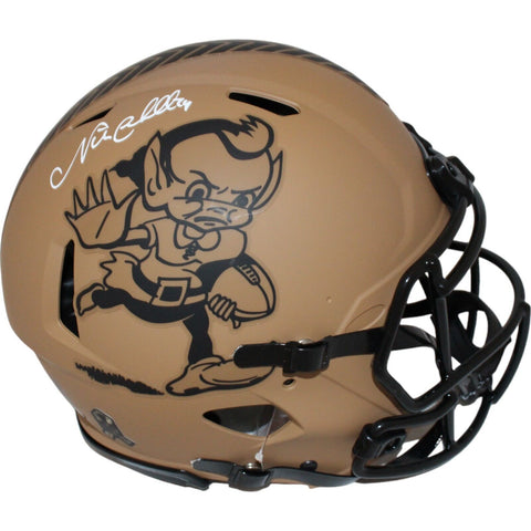 Nick Chubb Signed Cleveland Browns Pro 23 Salute Helmet Beckett 43074