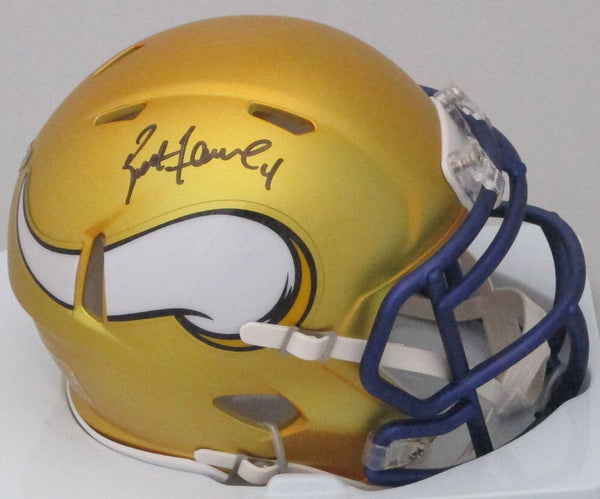 Vikings BRETT FAVRE Signed Riddell BLAZE Mini Helmet AUTO - Hall of Fame NFL MVP