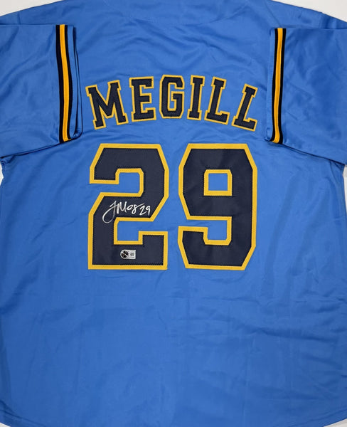 TREVOR MEGILL Signed Custom Replica Alternate Brewers Jersey AUTO - BAS