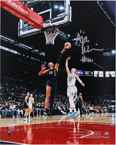 A'ja Wilson Las Vegas Aces 2023 WNBA Finals Champ Signed 8x10 Photo