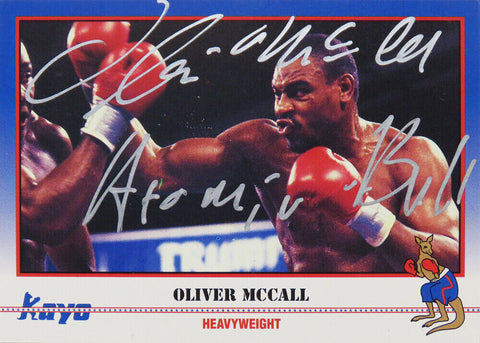 Oliver McCall Autographed 1991 Kayo Boxing Card #182 w/Atomic Bull - (SS COA)