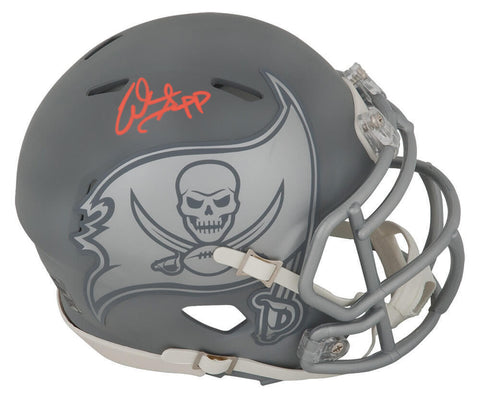 Warren Sapp Signed Buccaneers SLATE Riddell Speed Mini Helmet - (SCHWARTZ COA)