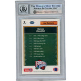 Joe Montana Autographed/Signed 91 Upper Deck #9 Slab Trading Card Beckett 49939