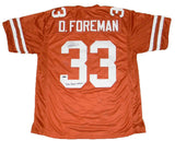 D'ONTA FOREMAN AUTOGRAPHED SIGNED TEXAS LONGHORNS #33 JERSEY W/ 2016 DOAK WALKER
