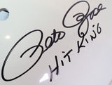 Frank Robinson, Pete Rose (Hit King) Johnny Bench Autographed Helmet PSA/DNA COA