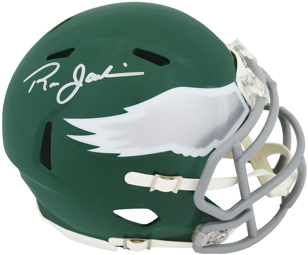 Ron Jaworski Signed Eagles Throwback Riddell Speed Mini Helmet - (SCHW ...