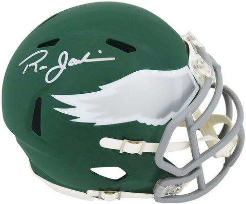 Ron Jaworski Signed Eagles Throwback Riddell Speed Mini Helmet - (SCHWARTZ COA)