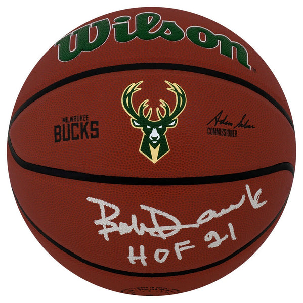 Bob Dandridge Signed Bucks Logo Wilson Alliance NBA Basketball w/HOF'21 (SS COA)