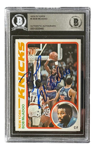 Bob McAdoo Signed 1978/79 Topps #5 New York Knicks Trading Card BAS