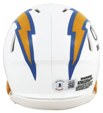 Chargers Charlie Joiner "HOF 96" Signed White Speed Mini Helmet BAS Witnessed