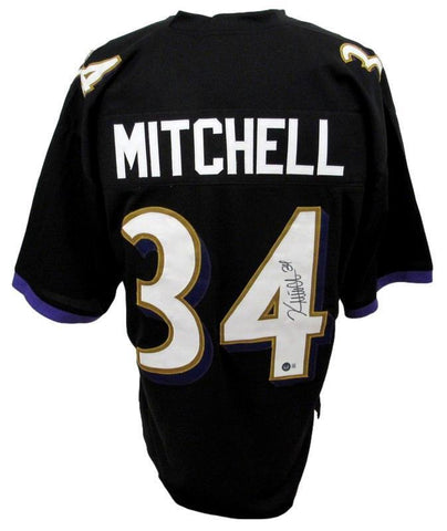 Keaton Mitchell Signed Black Custom Football Jersey Ravens Beckett 186242