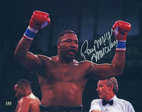 Ray Mercer Signed Boxing Arms Raised 8x10 Photo w/Merciless - (SCHWARTZ COA)