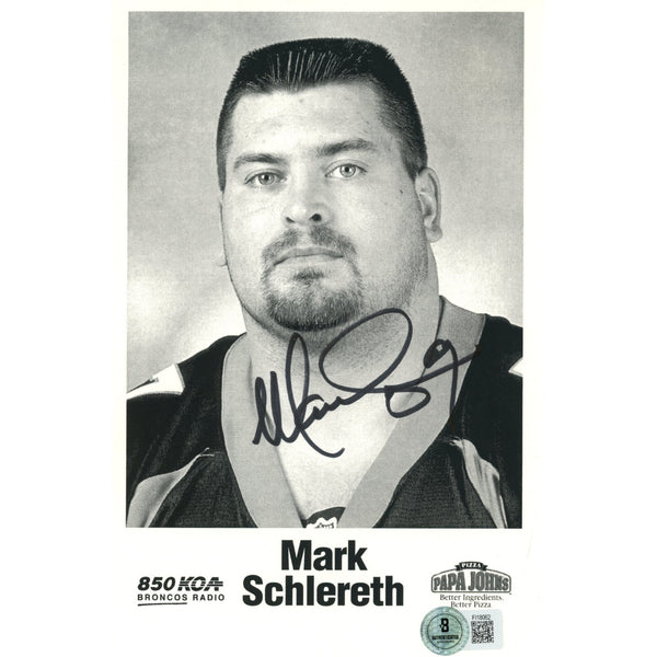 Mark Schlereth Autographed/Signed Denver Broncos 5.5x8.5 Photo Beckett 59253