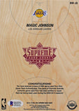 Lakers Magic Johnson Signed 5x7 Upper Deck Supreme Hard Court Card #24/65 BAS