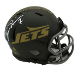 Boomer Esiason Signed New York Jets Speed Salute to Service 4 Mini Helmet