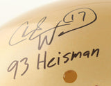 Charlie Ward Signed Florida State Seminoles Full Size Helmet 93 Heisman/ Beckett