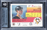 Penguins Joe Mullen Authentic Signed 1990 OPC Premier #77 Card BAS Slabbed