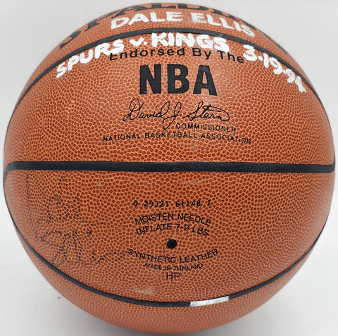 Dave Ellis Autographed NBA Leather Basketball San Antonio Spurs JSA #AZ56120