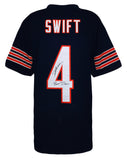 D'Andre Swift Signed Navy Custom Football Jersey w/Bear Down - (SCHWARTZ COA)