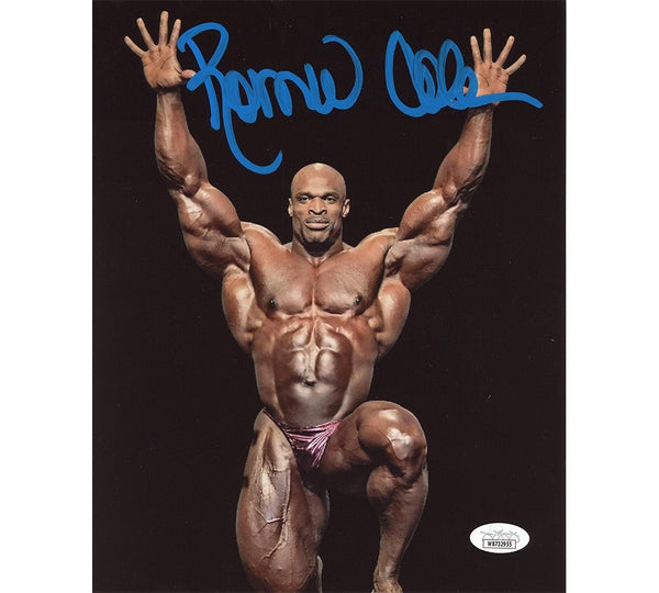 Ronnie Coleman Signed Unframed 8 x 10 Bodybuilding Photo-Kneeling Arms Raised