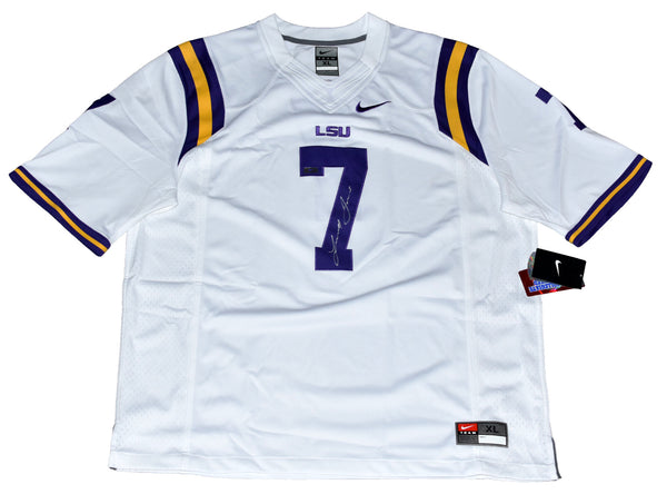 LEONARD FOURNETTE SIGNED LSU TIGERS #7 WHITE NIKE LIMITED JERSEY