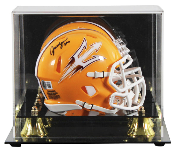 Arizona State Jordyn Tyson Signed Gold Speed Mini Helmet W/ Case BAS Witnessed