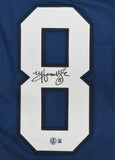 Matt Hasselbeck Autographed Blue Pro Style Jersey - Beckett W Hologram *Black