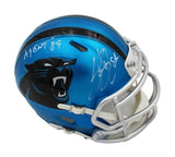 Steve Smith Sr Signed Carolina Panthers Speed Blaze NFL Mini Helmet - Agent 89