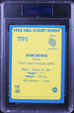 Blazers Sam Bowie Signed 5x7 1985 Star NBA Court Kings #44 Card PSA/DNA Slab