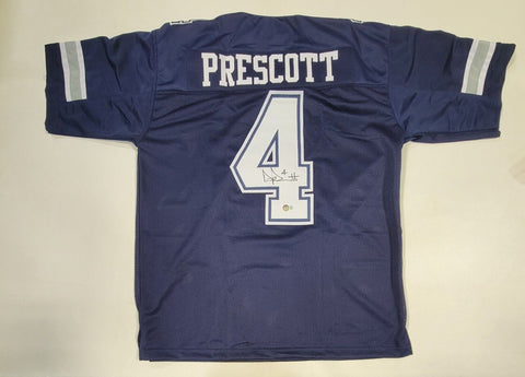 DAK PRESCOTT AUTOGRAPHED SIGNED PRO STYLE XL CUSTOM JERSEY W/ BECKETT QR