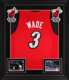Heat Dwyane Wade Signed 2005-06 Red M&N HWC Swingman Framed Jersey Fanatics