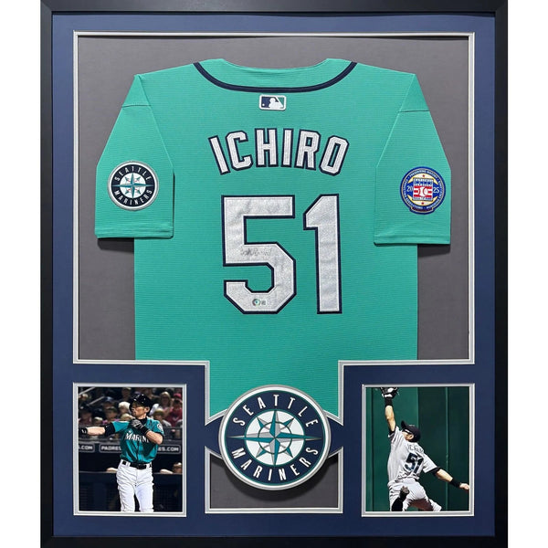 Ichiro Suzuki Autographed Signed Framed JerseyBeckett Seattle Mariners Jersey