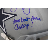Jimmy Johnson Autographed Dallas Cowboys F/S Helmet Inscription Beckett 48636