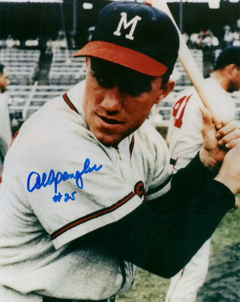1959-61 Milwaukee Braves AL SPANGLER Signed 8x10 Photo #1 AUTO