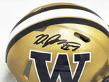 DILLON JOHNSON AUTOGRAPHED WASHINGTON GOLD SPEED MINI HELMET MCS HOLO 222073