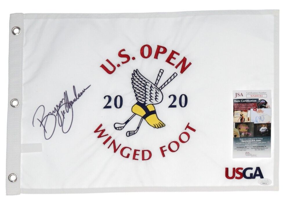 Bryson DeChambeau Signed 2020 US Open Pin Flag (JSA COA) Bryson's 1st