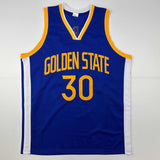 Autographed/Signed Stephen Steph Curry Golden State Blue Jersey JSA COA