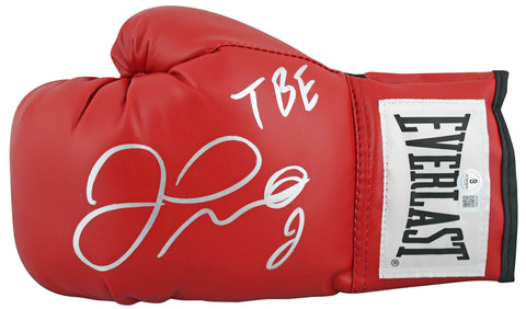Floyd Mayweather Jr TBE Signed Red Left Hand Everlast Boxing Glove BAS #BP00969
