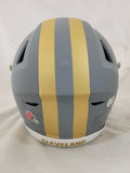 NICK CHUBB SIGNED CLEVELAND BROWNS SLATE SPEEDFLEX AUTHENTIC HELMET BAS QR