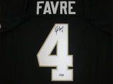 SMU Golden Eagles BRETT FAVRE #4 Signed Custom Black Jersey AUTO - HOF 2016