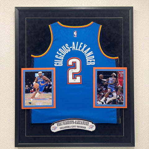 Shai Gilgeous-Alexander Signed Jersey Framed PSA Thunder Autographed